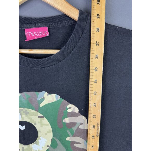 Vintage Y2K Mishka Eyeball Camo Streetwear Hype Large Blac Tee Art Promo - Picture 7 of 7